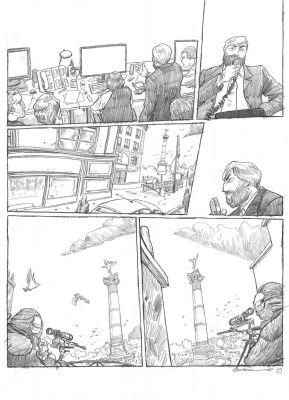 Pontarolo Frédéric | Planche Originale 89 de Impact au crayon sur papier | Galerie Napoléon