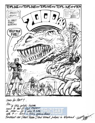 Robin Smith | 2000Ad Prog 346 Cover Prelim Judge Dredd By Robin Smith Issue 346 Page 0 | BritComicsArt
