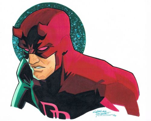 Charles Holbert, Jr | Daredevil Head Shot Pinup Marvel | TDArt