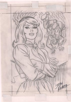John Romita Sr. | 1995 Fleer Ultra X-Men Marvel Girl #95 Pencil Art - Signed | Anthony’s Comic Book Art