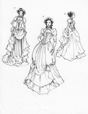 Siya Oum | Lady Mechanika Dress Designs And Sketches | TDArt