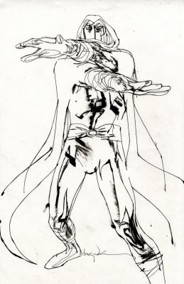 Bill Sienkiewicz | Moon Knight #1 Pen & Ink Prelim Cover | Romitaman