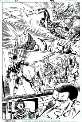 Jerry Ordway, John Byrne | Jla #95 P 5 (4 Great Panels of Green Lantern: John Stewart Battling the Tenth Circle!) 2004 | Romitaman