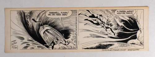 Dan Barry Flash Gordon Daily Comic Strip Original | Bruneau & Co. Auctioneers