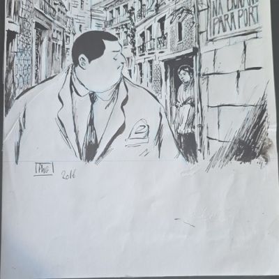COUVERTURE ORIGINALE " PEREIRA PRETEND" 30×21 Pierre-Henry Gomont BD Non Incluse
