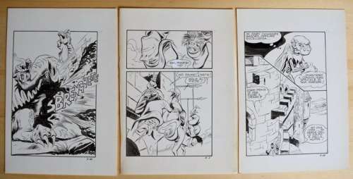 Frollo, Leone - 3x original plates "Biancaneve" no. 7 (1973) | Catawiki