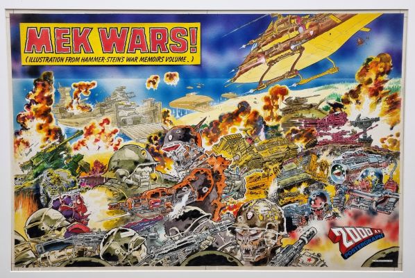 Kevin O‘Neill - Abc Warriors / Robusters Published Double Page Poster, 2000Ad Summer Special 1979