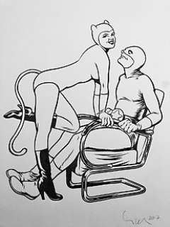 Kriek, Erik - Original art for giclée print for Gutsman #10 - Gutsman and Tigra on Chair | Catawiki