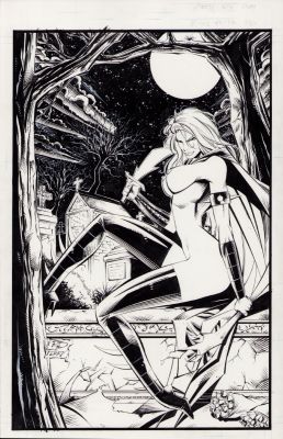 Perry Rod | Hellina: Wicked Ways #1 Cover Art - Signed - 1995 | Anthony’s Comic Book Art