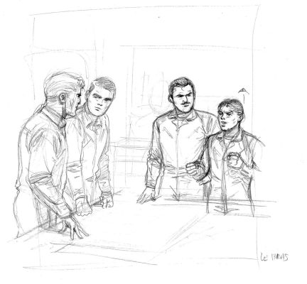 Le Bras Andrã© | CrayonnÃ© originale de BUCK DANNY avec Sonny Tuckson et Jerry Tumbler | Galerie Napoléon