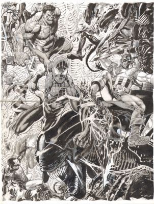 Lan Medina | Avengers Vs. Aliens | Next Comic Art