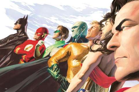 Alex Ross | ALEX ROSS LIBERTY AND JUSTICE: JLA MINI CANVAS | Galactic Gallery