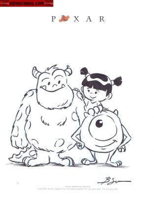 Benjamin Su | Monsters Inc on Pixar Paper | Kwan Chang