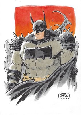 Paolo Rivera | Absolute Batman Painted Bust Illustration Page Painted Illustration | Splash Page