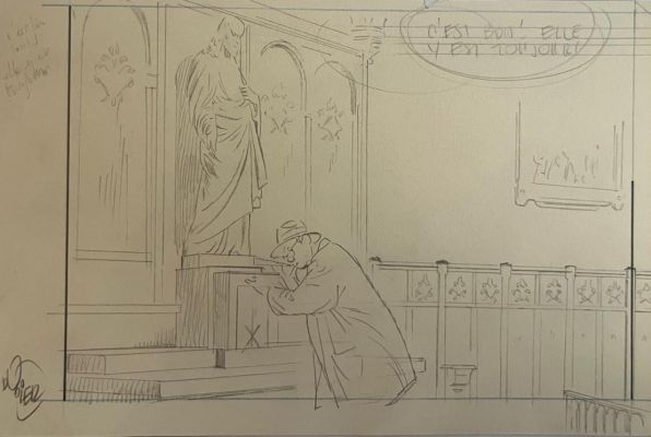 Dodier Alain | Case originale alternative Jérôme K. Jérôme Bloche 35 | Galerie Napoléon