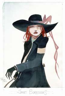 Pascal CROCI - lot 306 - Janet Burroughs, dessin original Ã  l‘aquarelle.…