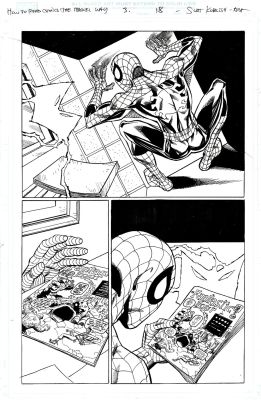 Scott Koblish | How To Read Comics the Marvel Way #3 P 18 Splash (Spider-Man Finds a Fantastic Four #1 Comic Book!) 2020 | Romitaman