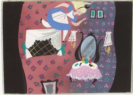 ALICE AU PAYS DES MERVEILLES Studio Walt Disney 1951. Magnifique étude