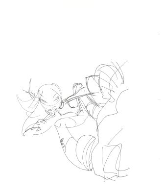 Dave Bullock 2 LOT Hand-Drawn Comic Illustrations for Covers and Book DC L23 | Charles Scott Gallery