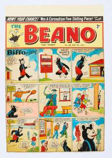  - Beano/Biffo the Bear original front cover artwork (1953) drawn, painted and signed by Dudley Watkins