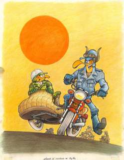 Charles Degotte (193... | Les motards - Tome 1 Encres de couleur sur papier pour... | Tessier Sarrou