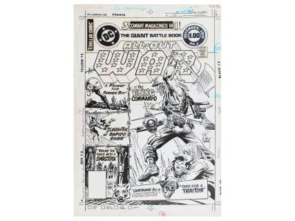 Joe Kubert All-Out War #2 Cover Art | Weiss Auctions