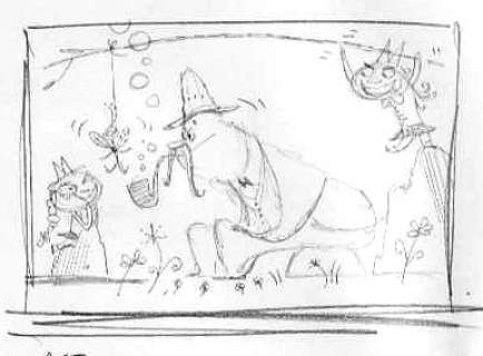 Bob Staake | Washington Post - J.M. Barrie Sprites ($40.00) | Comic Art Collective