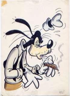 Vives Mateu, Xavier - Original Sketch - GOOFY SMOKING IS VERY BAD - Other - (1990) | Catawiki