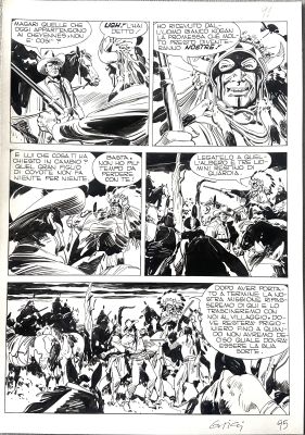 Giovanni Ticci | Original page for Tex. Cm. 25,5x36,5. Ink. Signed. Mint. Code 2118. | Segni e Disegni