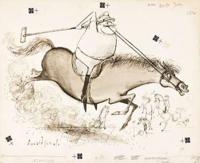 RONALD SEARLE (1920-2011) "The Most Exciting Sport: Bush Polo." | Swann Galleries