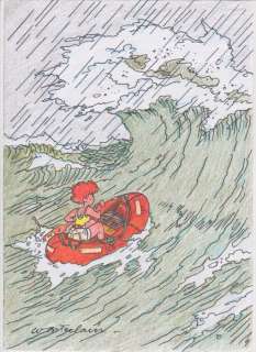 Wasterlain, Marc - Dessin original en couleur - Hommage Ã  Hergé - Jeannette Pointu (2015) | Catawiki