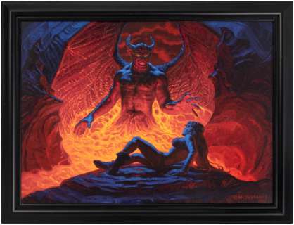 "THE BROTHERS HILDEBRANDT - ATLANTIS" FRAMED VERLAK ORIGINAL ART PAINTING FOR 1982 CALENDAR. | Hake’s