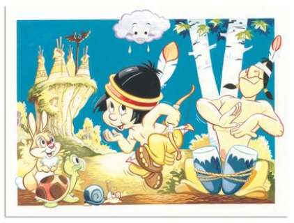 MARIN - Lot 189 - CLAUDE MARIN Couverture originale de l‘album Hiawatha...