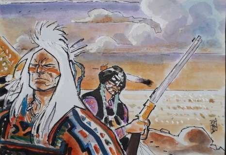 Stefano Babini - original artwork "Indiani" | Catawiki