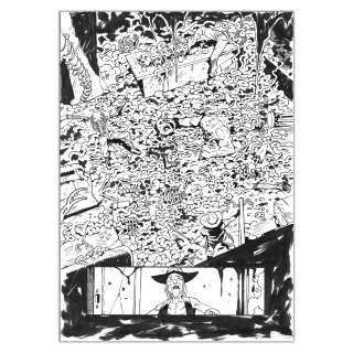 Sylvain Repos – Lowreader 5 | L’Ultime Samouraï de la Route 66 - Planche originale page 64 | Achetez de l’Art