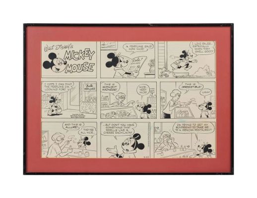 Whoopi Goldberg | Lot #467 - Framed Mickey Mouse Comic Proof | Julien’s