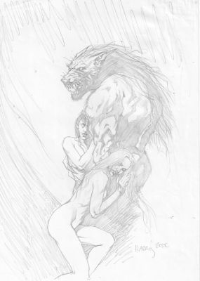 Tony Harris | Fenry 2 Cover Prelim 1994 Tony Harris | ComicArtFans Classifieds
