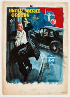 Sexton Blake/Under Secret Orders original cover artwork by Eric Parker… | Comic Book Auctions ltd
