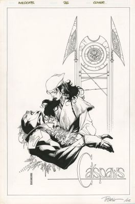 Travis Charest, J D, Alan Moore - Travis Charest - Wild Cats #26 Cover (Alan Moore Story)