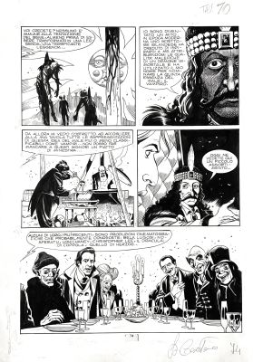 Giampiero Casertano | Original page for Napoleone. Cm. 30x40. Ink. Signed. Mint. Code 2229. | Segni e Disegni