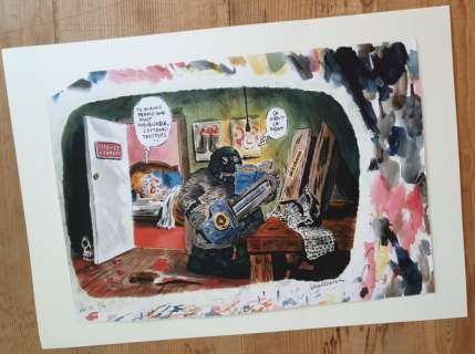 Ligne sale - Dessin original en couleurs Bricorama - (1999) | Catawiki