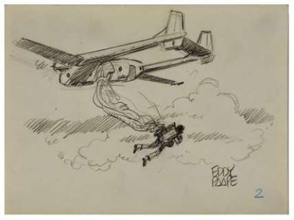 Eddy Paape (1920-2012)... | Eddy Paape (1920-2012) - 1 dessin préparatoir de la... | Arthema Auction