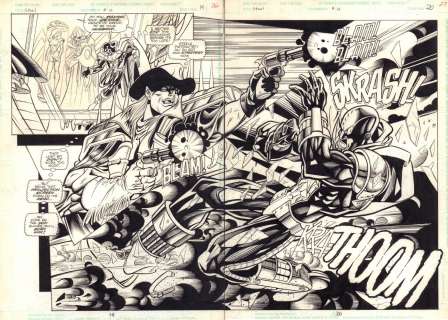 Chris Batista, Rich Faber - steel #12 pgs. 19 & 20 - steel vs. B‘aad action dps - 1995