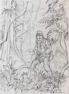 Hermann - Projet de couverture  - Bernard Prince T.18 - Menace sur le Fleuve (2010) | Catawiki