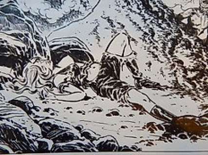 Brugman, Gideon (Milton Davis) - originele afgekeurde tekening (p. 7a) - Teraze de Zwarte Lynx - (1971)