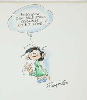Franquin | * Dédicace et dessin original : Le Trombone Illustré.... | Tessier Sarrou