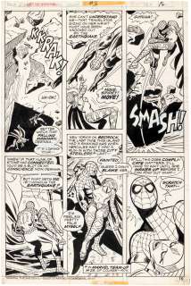 "GIANT-SIZE SPIDER-MAN #3 COMIC BOOK PAGE ORIGINAL ART BY ROSS ANDRU. | Hake’s