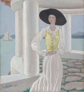 FASHION GEORGES LEPAPE. "Sur la Terrasse." | Swann Galleries