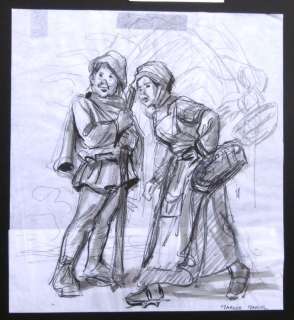 Marlier, Marcel - Illustration originale - Princesses et Chevaliers -  Encre de Chine (2004) | Catawiki