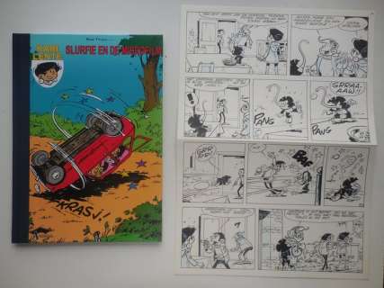 Mau, Bob | Original page (p.14) + album  - Kari Lente 36  - Slurfie en de microfilm  - hc with cloth spine  - 1st edition  - (2009) | Catawiki